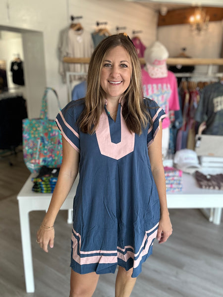 Blue Linen Dress