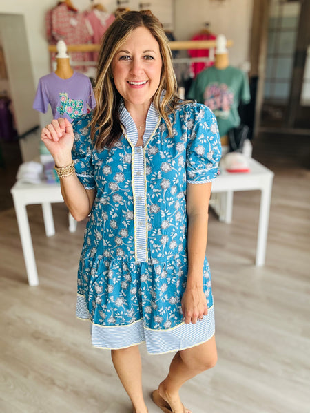 Blue Floral Dress