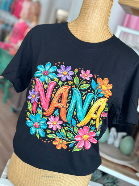 Nana Floral on Black
