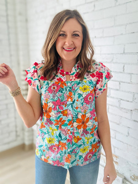 Flutter Floral Top