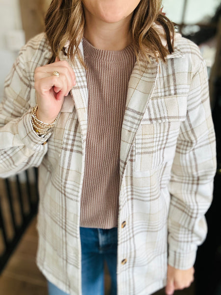 Khaki Plaid Jacket