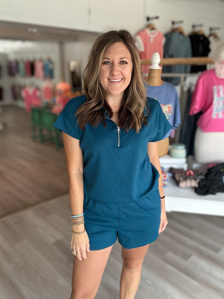 Teal Luxe Top