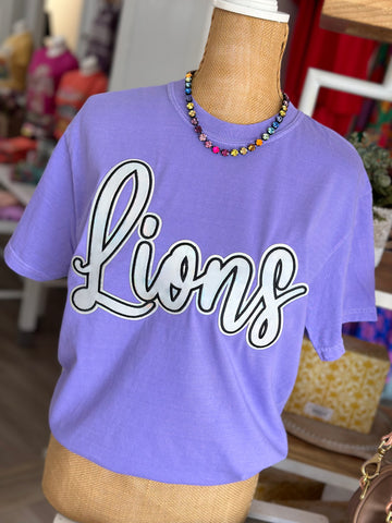 Metallic Series: Lions on Purple