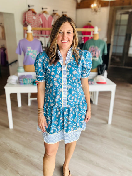 Blue Floral Dress