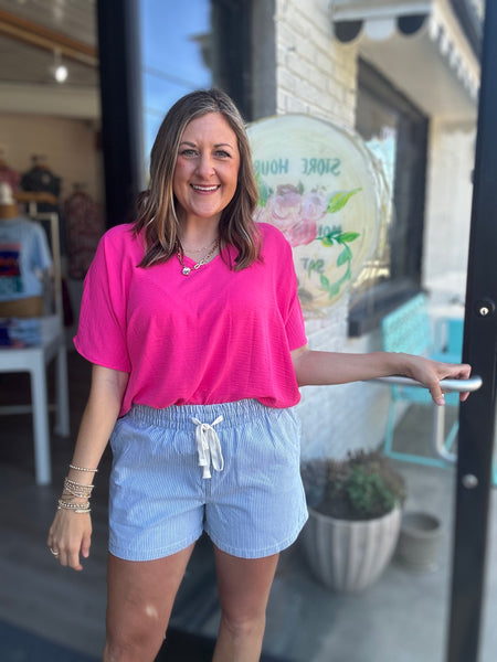 Blue Stripe Short
