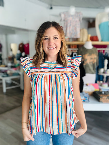 Serape Stripes Top