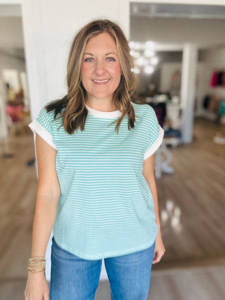 Stripe Top Mint