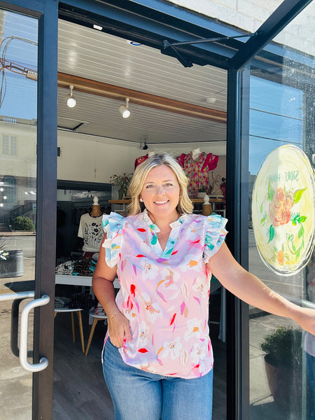 Dahlia Floral Top