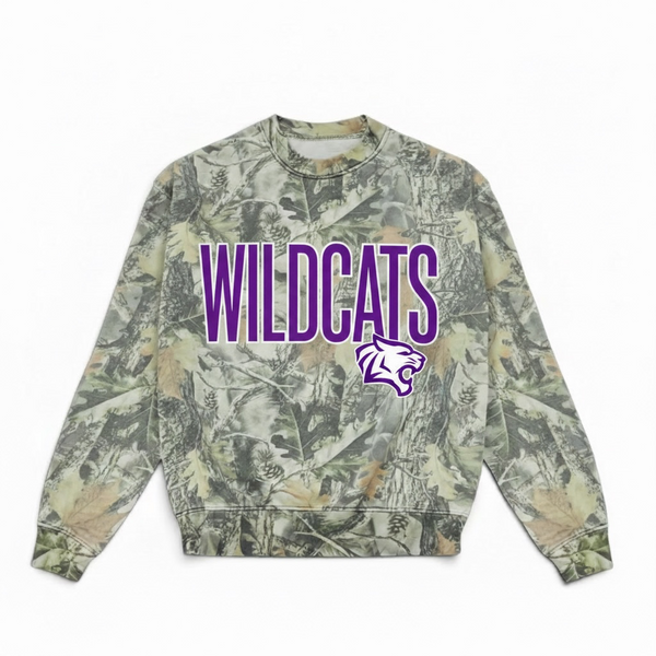 Classic Camo Game Day Sweatshirt - Elgin Wildcats