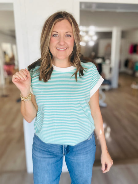 Stripe Top Mint