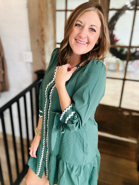 Canton Dress in Olive