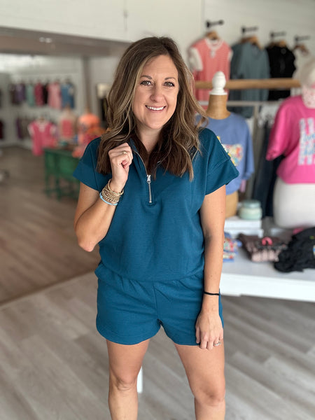Teal Luxe Top