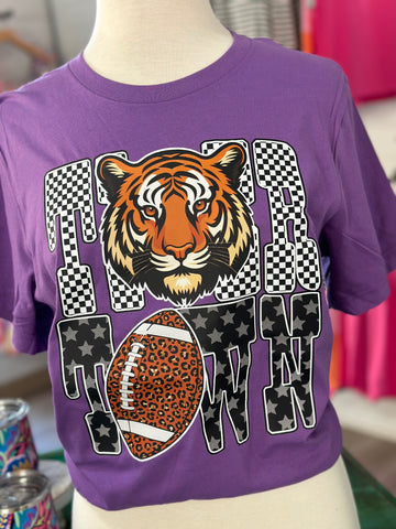 Tiger Town Football on Purple