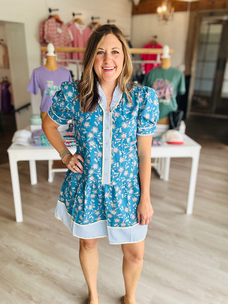 Blue Floral Dress