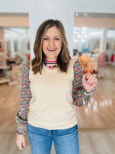 Floral Patchwork Sweater