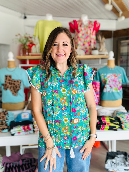 Tropical Floral Blouse