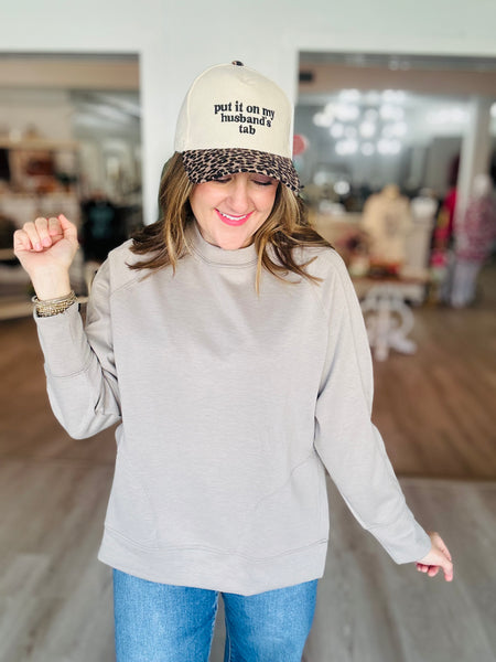 Scuba Top in Ash Mocha