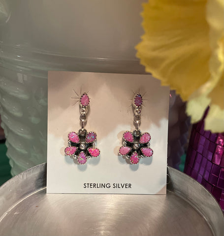 Ws Pink Opal Earrings