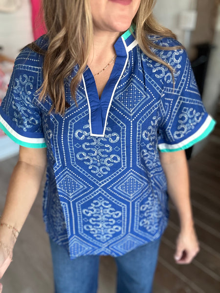 Cue the Blues Top