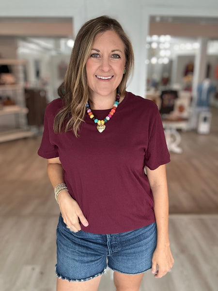 Basic Top Burgundy