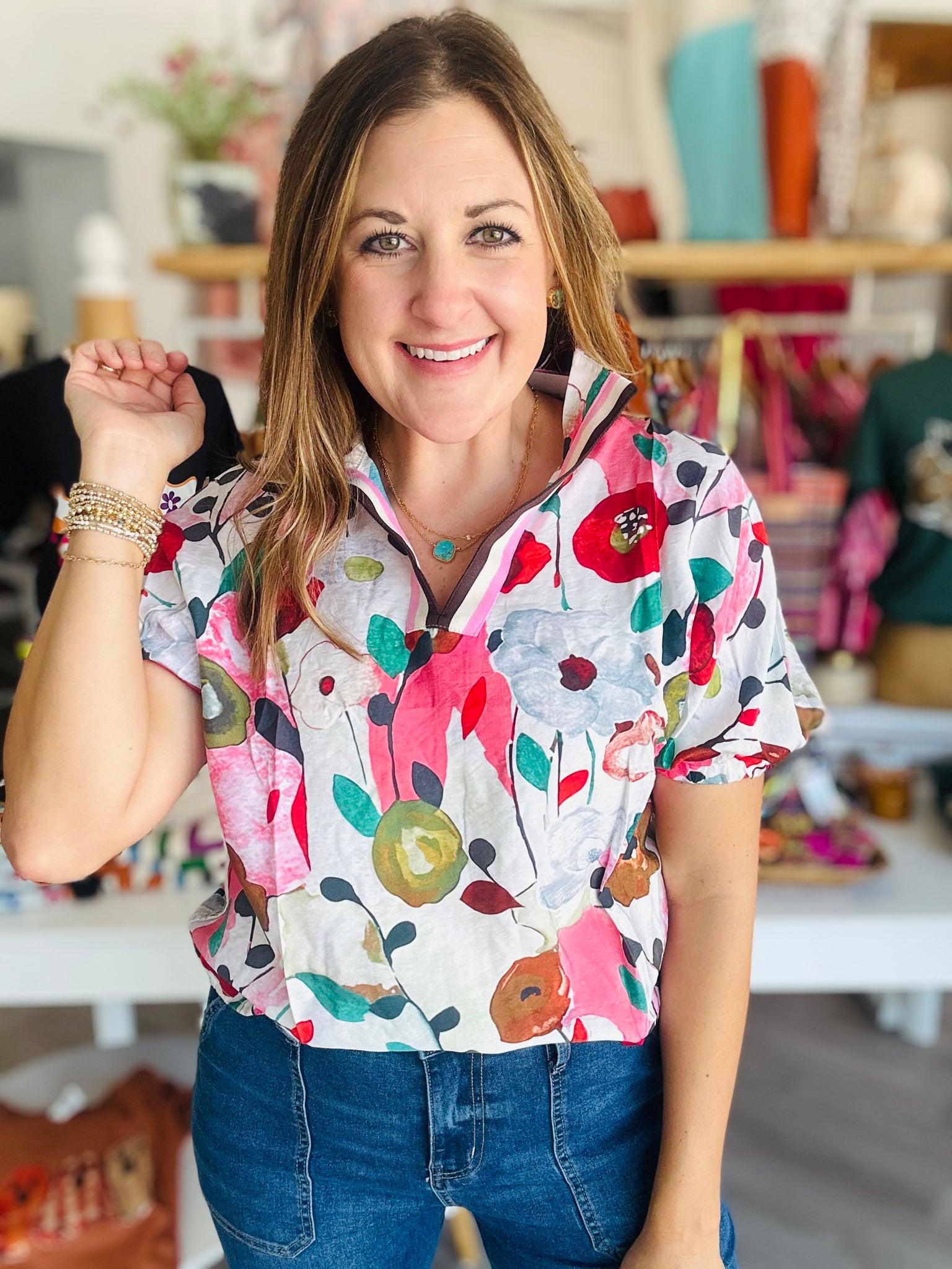 Fall Florals Blouse