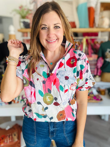 Fall Florals Blouse