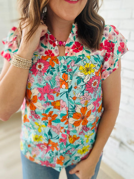 Flutter Floral Top