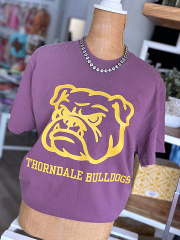 Fierce Mascot - Thorndale Bulldogs (Gold on Berry)