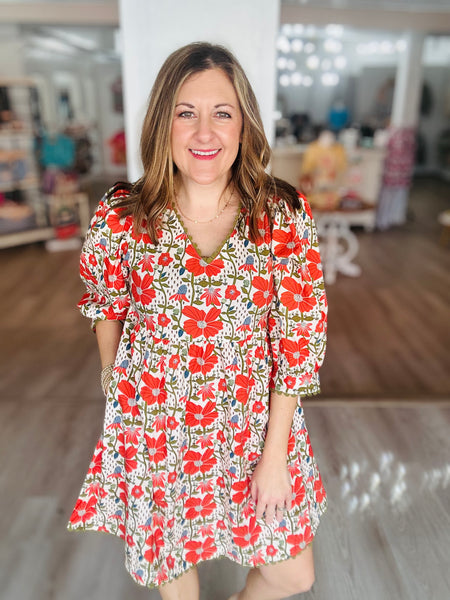 Floral Ric Rac Dress