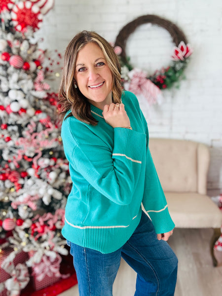 Sea Green Sweater