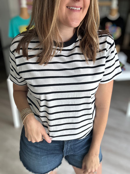 Stripe Top Black