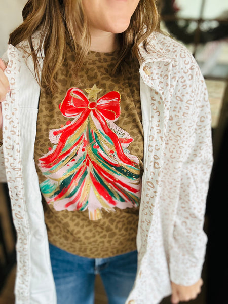 Leopard Corduroy Shacket