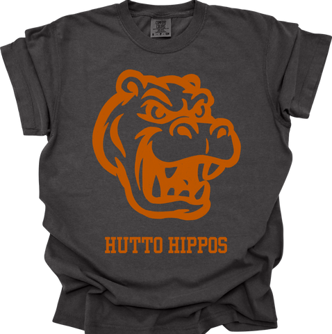 Fierce Mascot - Hutto Hippos (Orange on Pepper)
