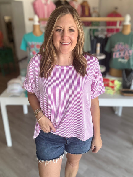 Oversized Ribbed Mauve
