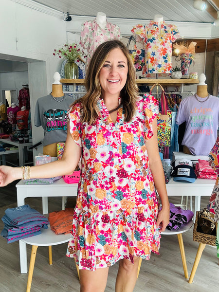 Flutter Sleeve Dress
