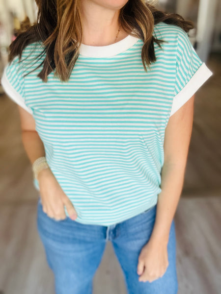 Stripe Top Mint