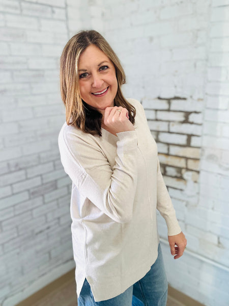 Essential Sweater in Sand Beige