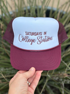 Saturdays in College Station in White/Maroon
