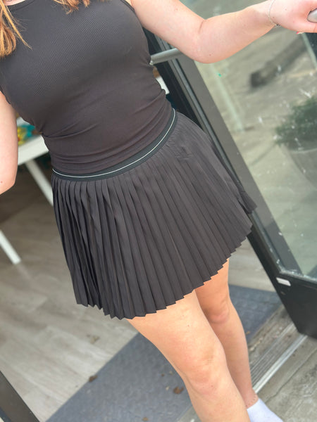 Black Pleated Skirt