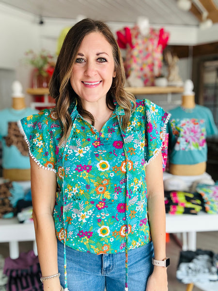 Tropical Floral Blouse