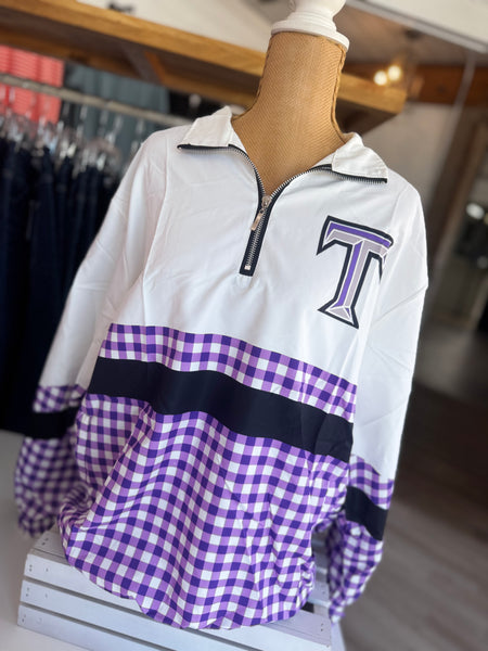 Thrall Tigers Gingham Pullover