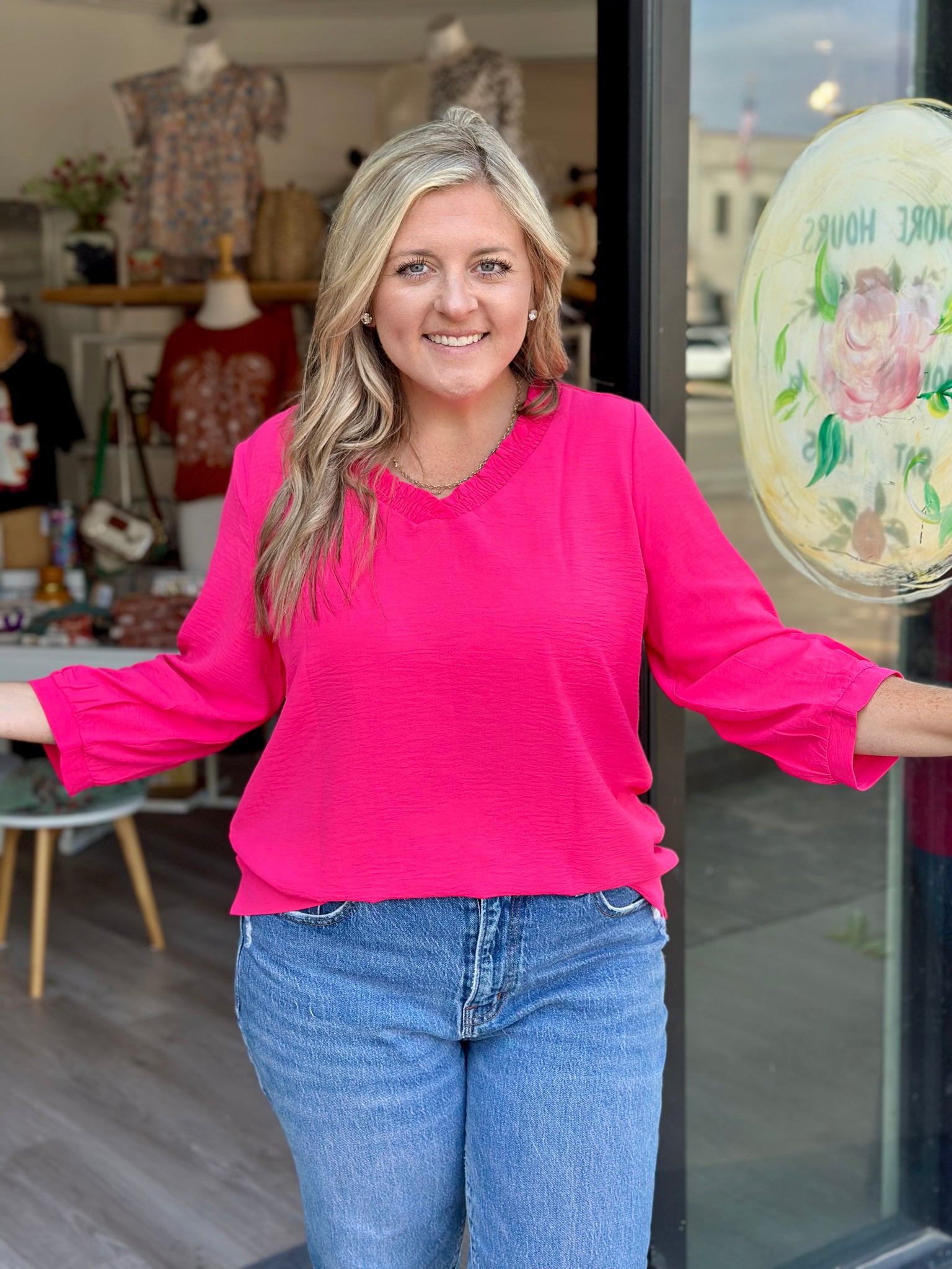 Hot Pink Blouse