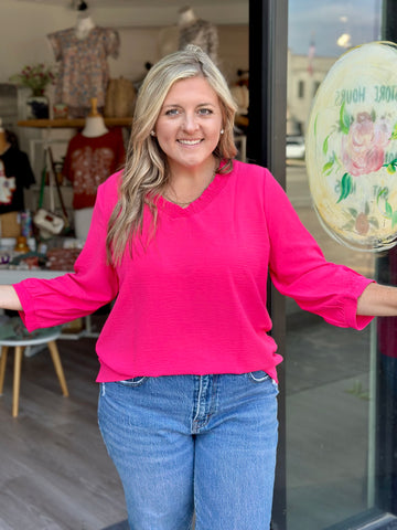 Hot Pink Blouse