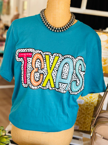 Teal Texas Tee