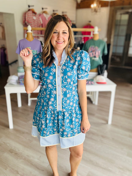 Blue Floral Dress