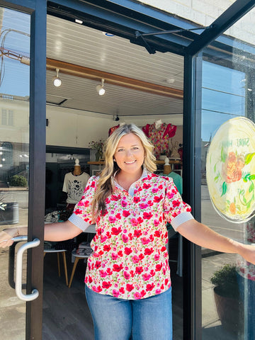 Ruby Floral Top