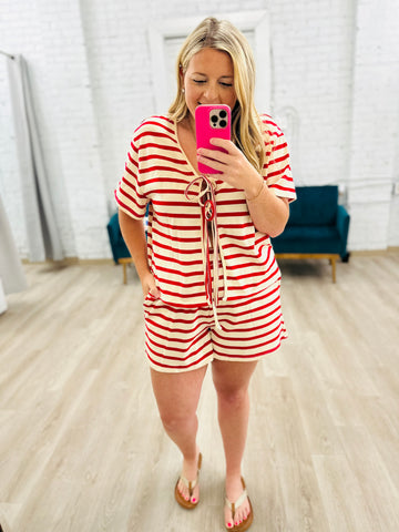 Red Stripe Top