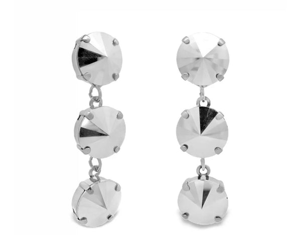 Dionne Earrings in Chrome