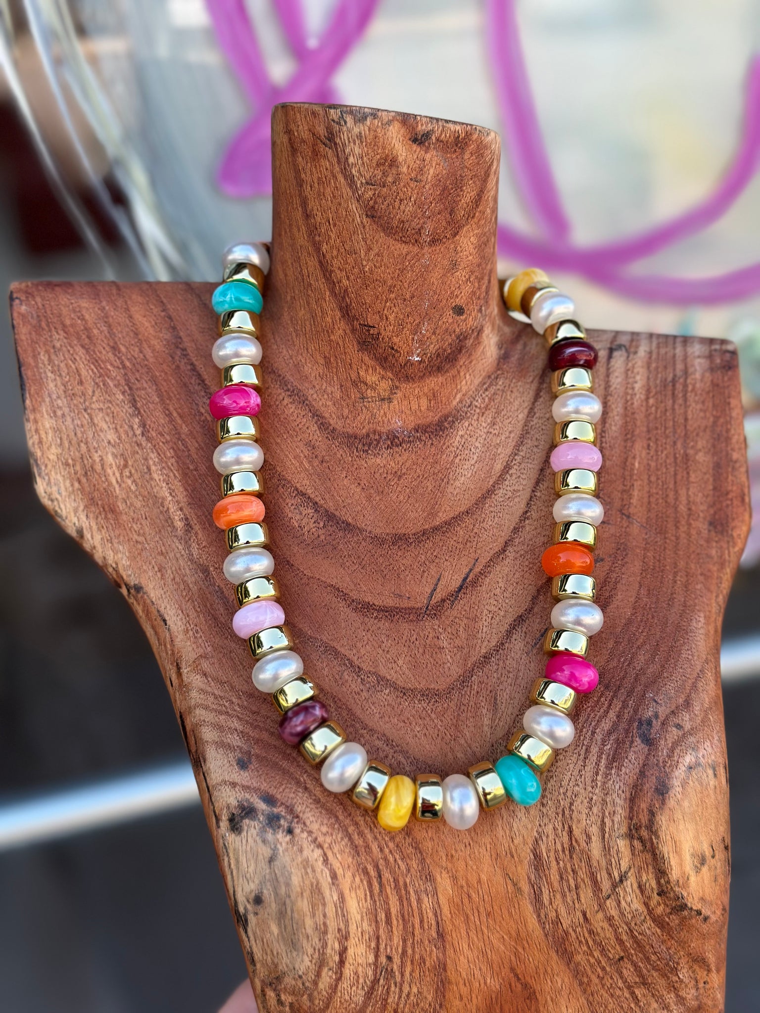 Happy Go Lucky Beaded Necklace