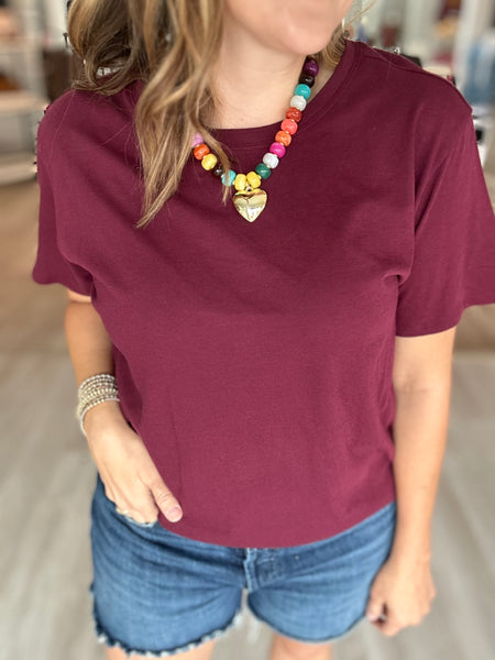Basic Top Burgundy